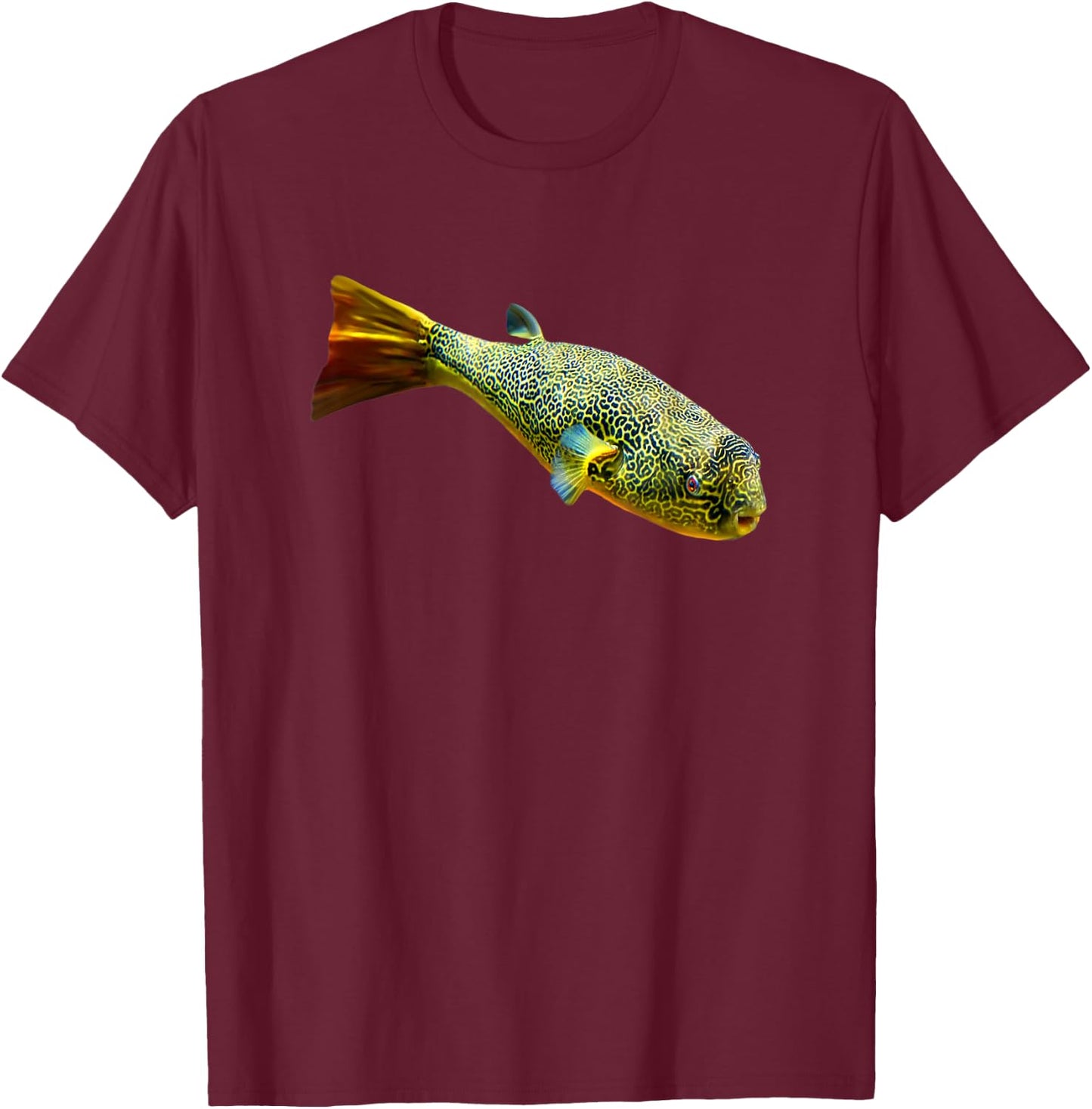 Mbu Pufferfish Freshwater Puffers Large Aquarium Fish Lovers T-Shirt - T-Shirt | Maroon