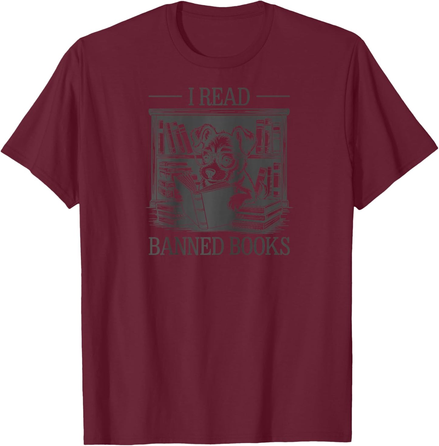 I Read Banned Books Raglan Baseball T-Shirt - T-Shirt | Maroon