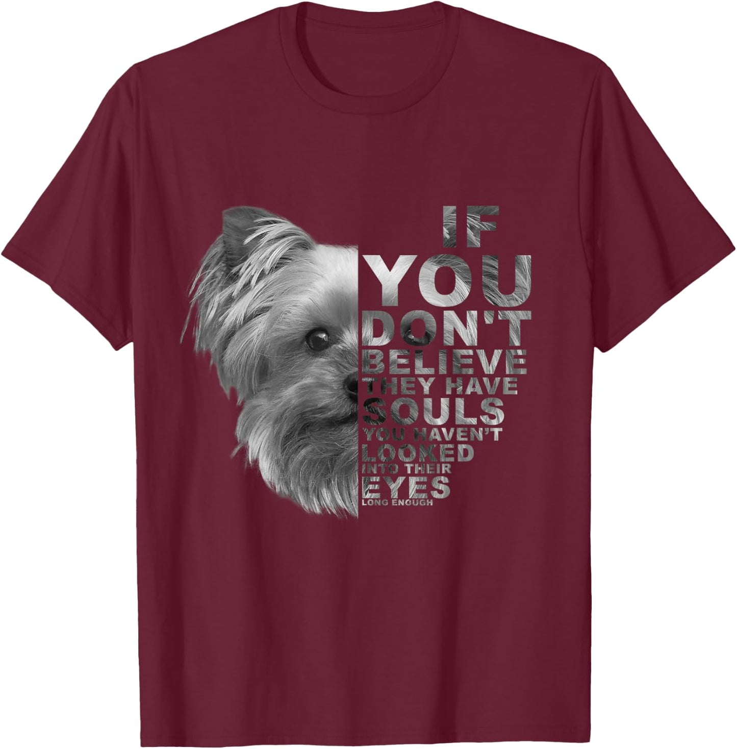 If You Don't Believe They Have Souls Havanese Dog Portrait Men Women Kids T-Shirt - T-Shirt | Maroon