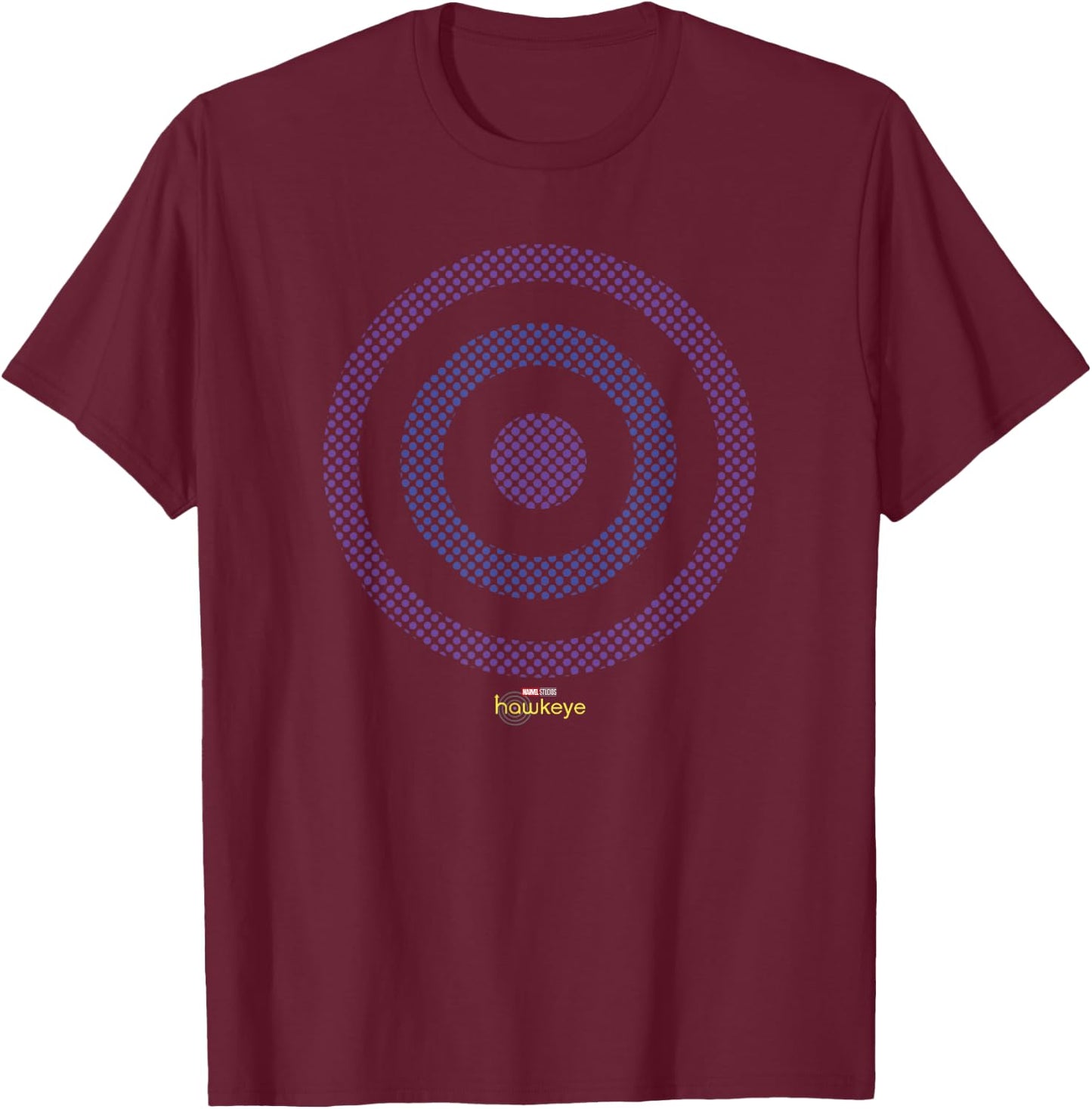 Marvel Hawkeye Bullseye Target Logo V2 T-Shirt - T-Shirt | Maroon