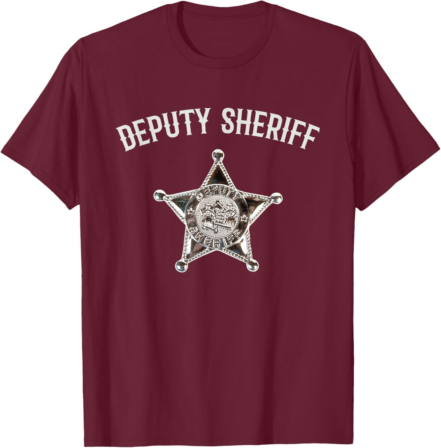 Funny Deputy Sheriff Halloween Costume Kids T-Shirt - T-Shirt | Maroon