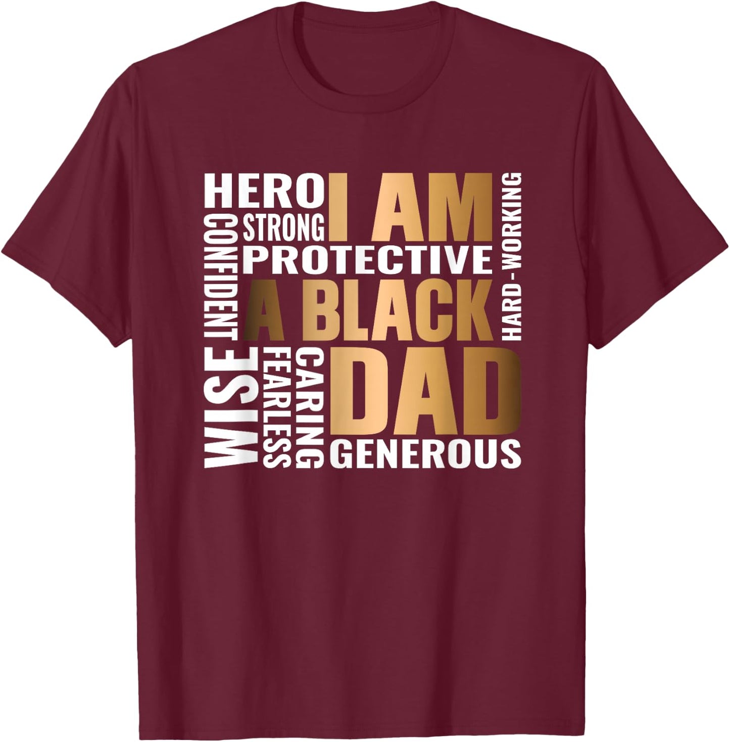 Black Father King Fathers Day Dad Matter Husband Dope Leader T-Shirt - T-Shirt | Maroon