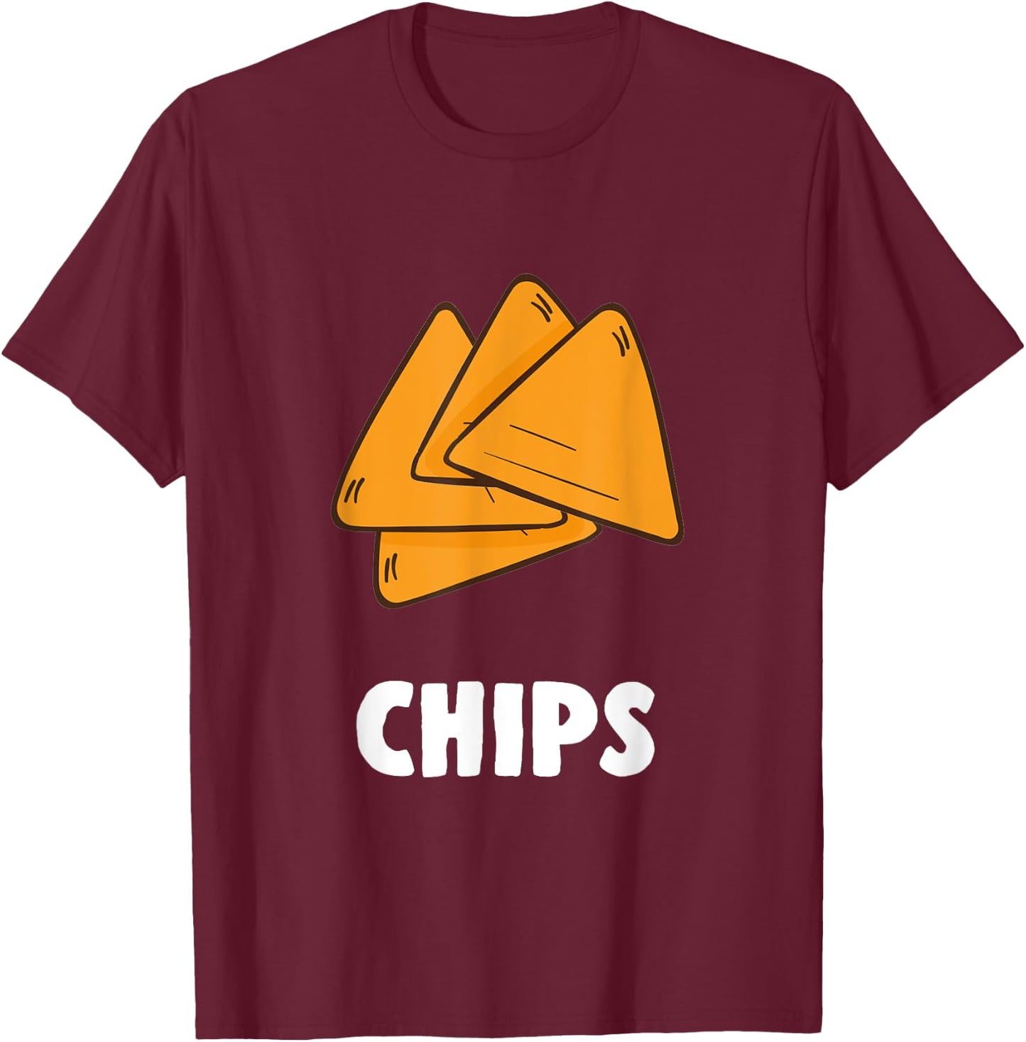 Couple Matching Halloween Costumes Chips T-Shirt - T-Shirt | Maroon
