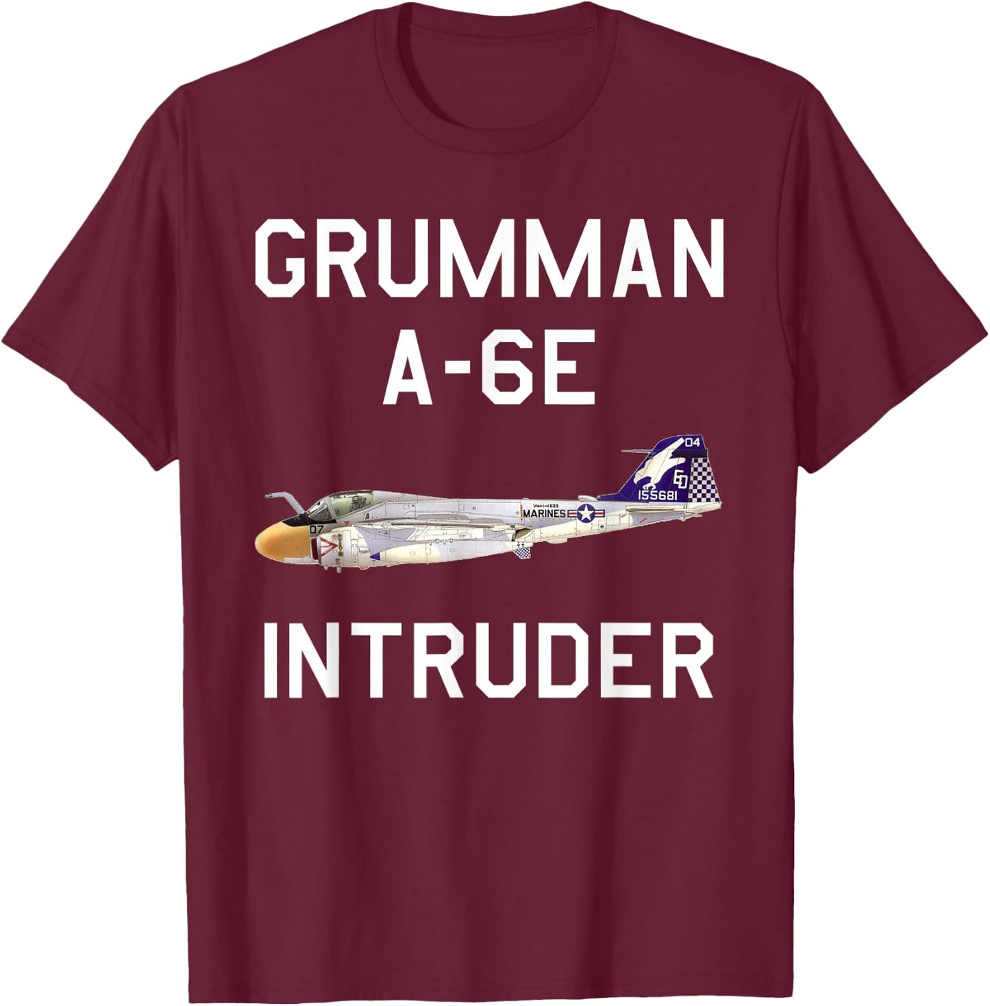 Grumman A-6E Intruder Vintage Aviation Gift T-Shirt - T-Shirt | Maroon