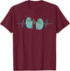 Nephrology Nurse Dialysis Technician Kidney Heartbeat RN T-Shirt - T-Shirt | Maroon
