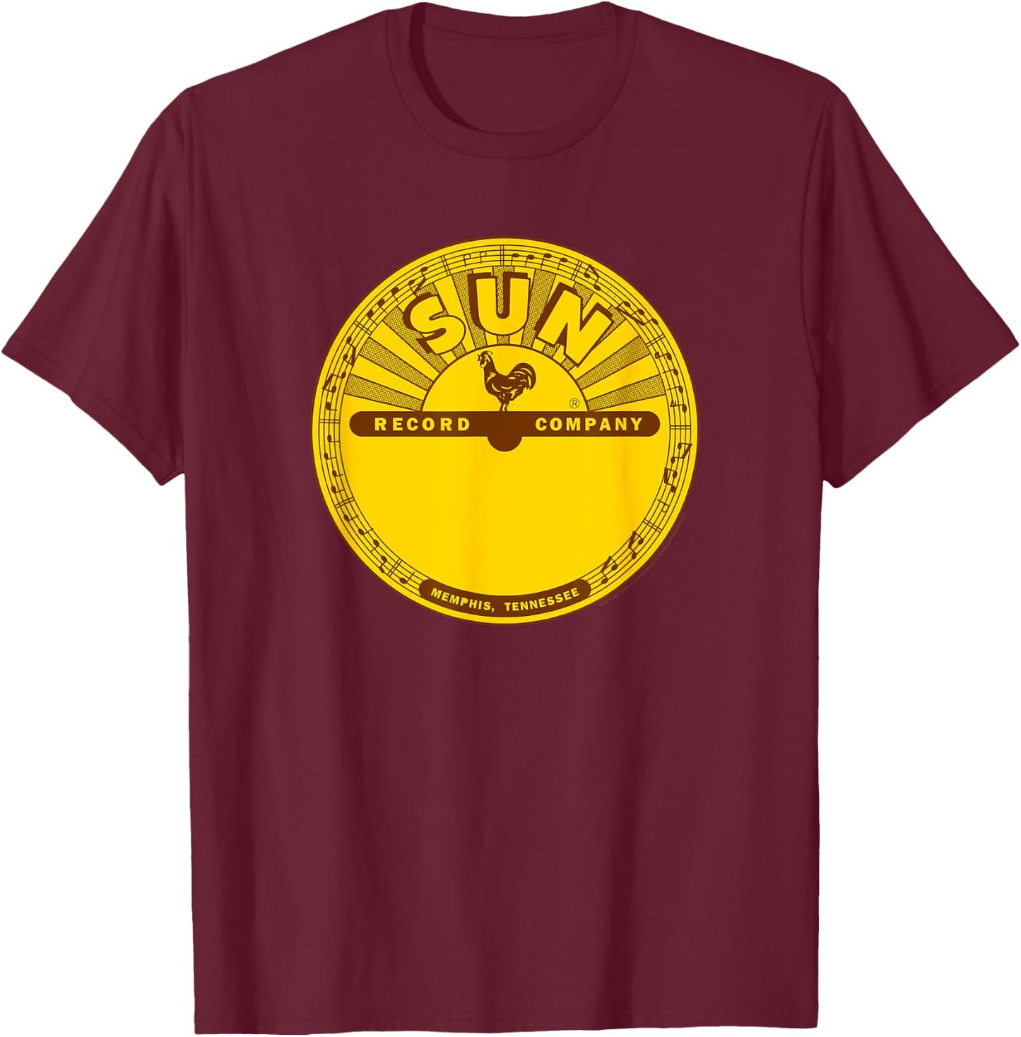 Sun Records Classic Logo T-Shirt - T-Shirt | Maroon