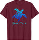Grand Turk, Turks & Caicos Vintage Tribal Turtle Vacation T-Shirt - T-Shirt | Maroon
