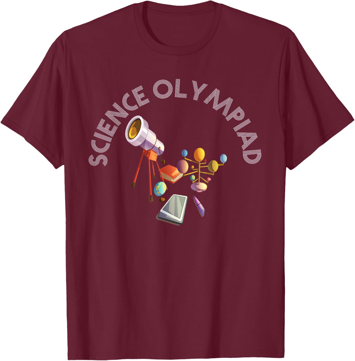 Science Olympiad Competition STEM T-Shirt - T-Shirt | Maroon