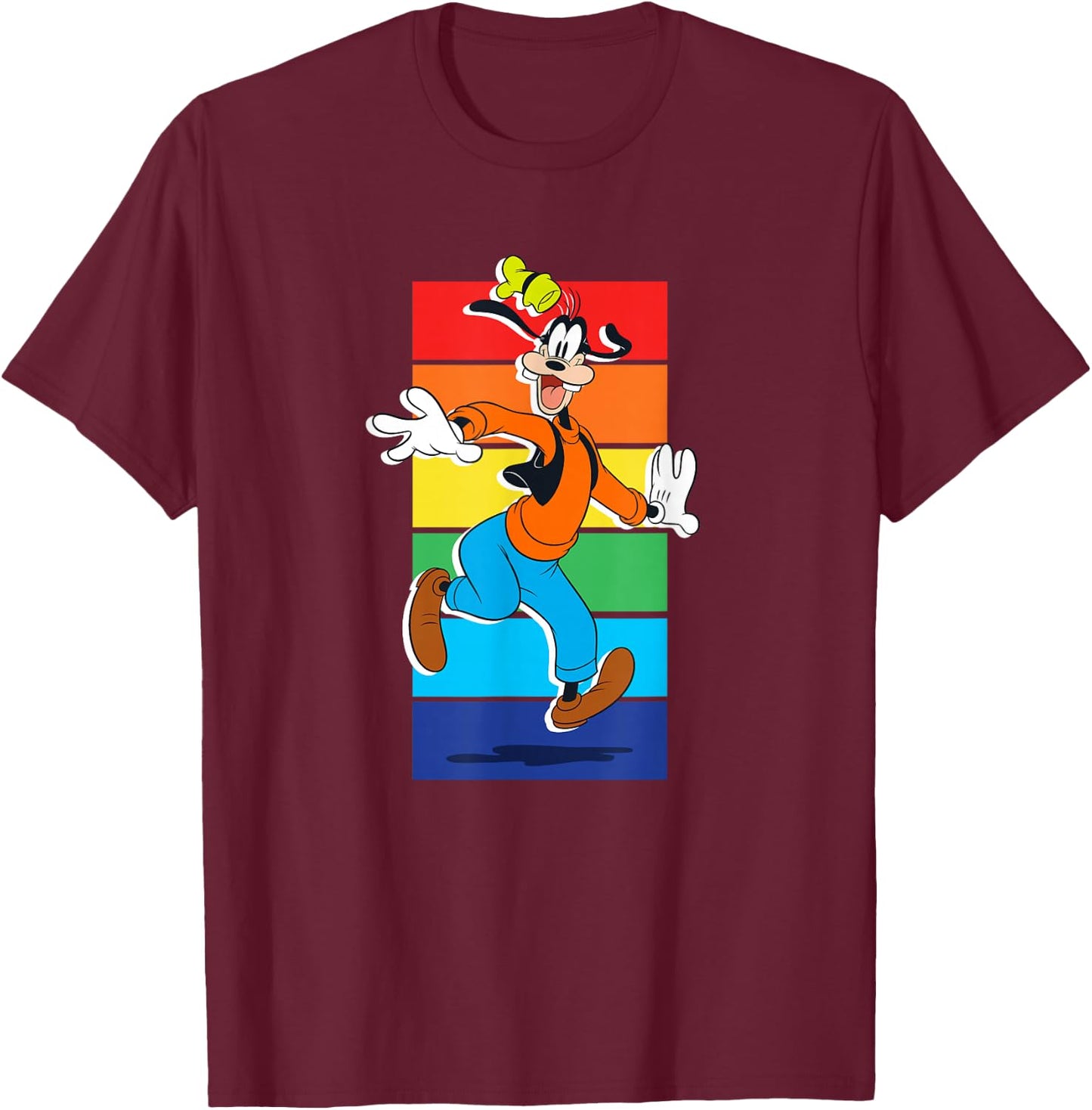 Disney Goofy Rainbow T-Shirt - T-Shirt | Maroon