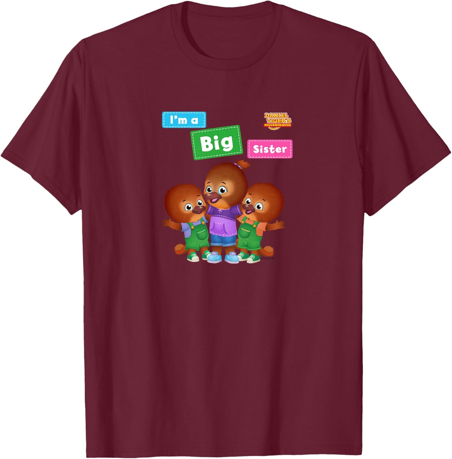 Daniel Tiger's Neighborhood: Big Sister! T-Shirt - T-Shirt | Maroon