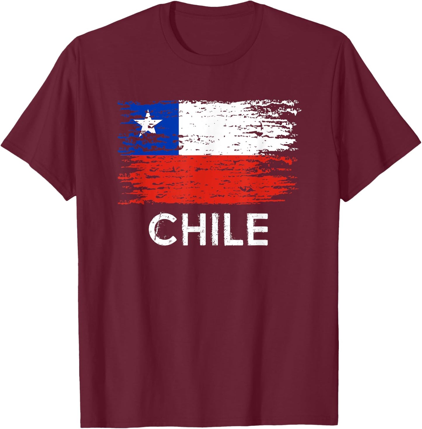 Chilean Flag Pride Vintage Chilean Root Gift Chile T-Shirt - T-Shirt | Maroon