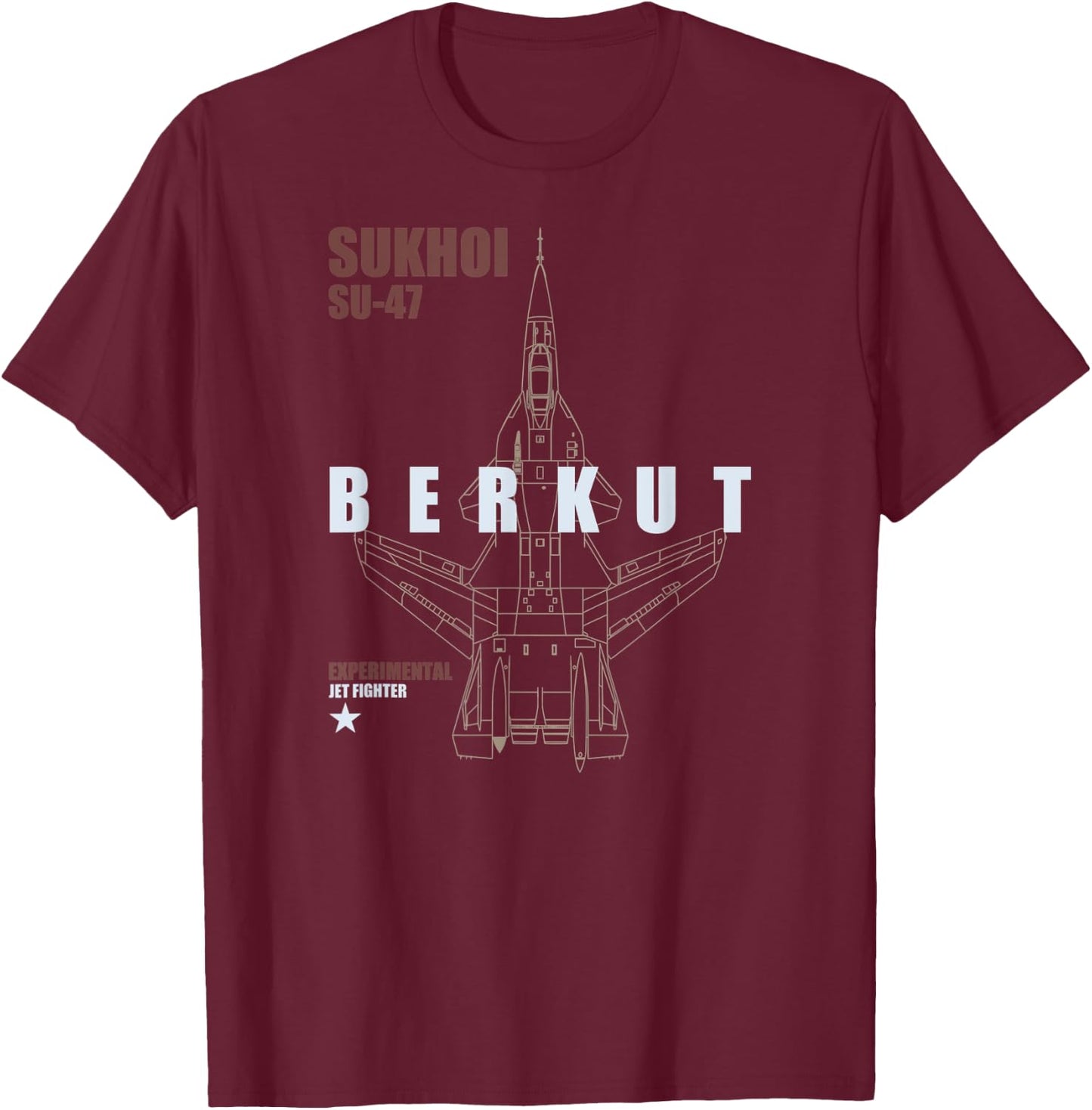SU-47 Berkut T-Shirt - T-Shirt | Maroon