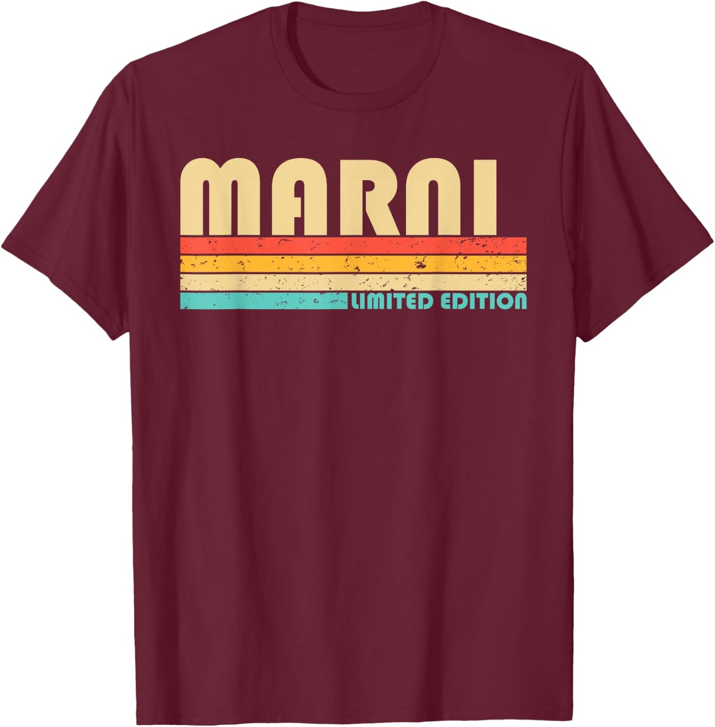 MARNI Name Personalized Retro Vintage 80s 90s Birthday T-Shirt - T-Shirt | Maroon
