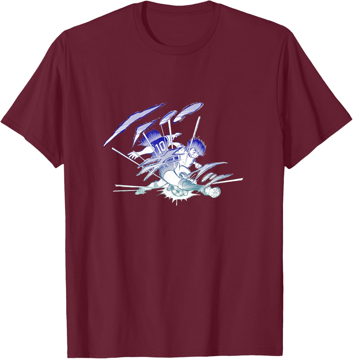 Captain TSUBASA gradation (battle) T-Shirt - T-Shirt | Maroon