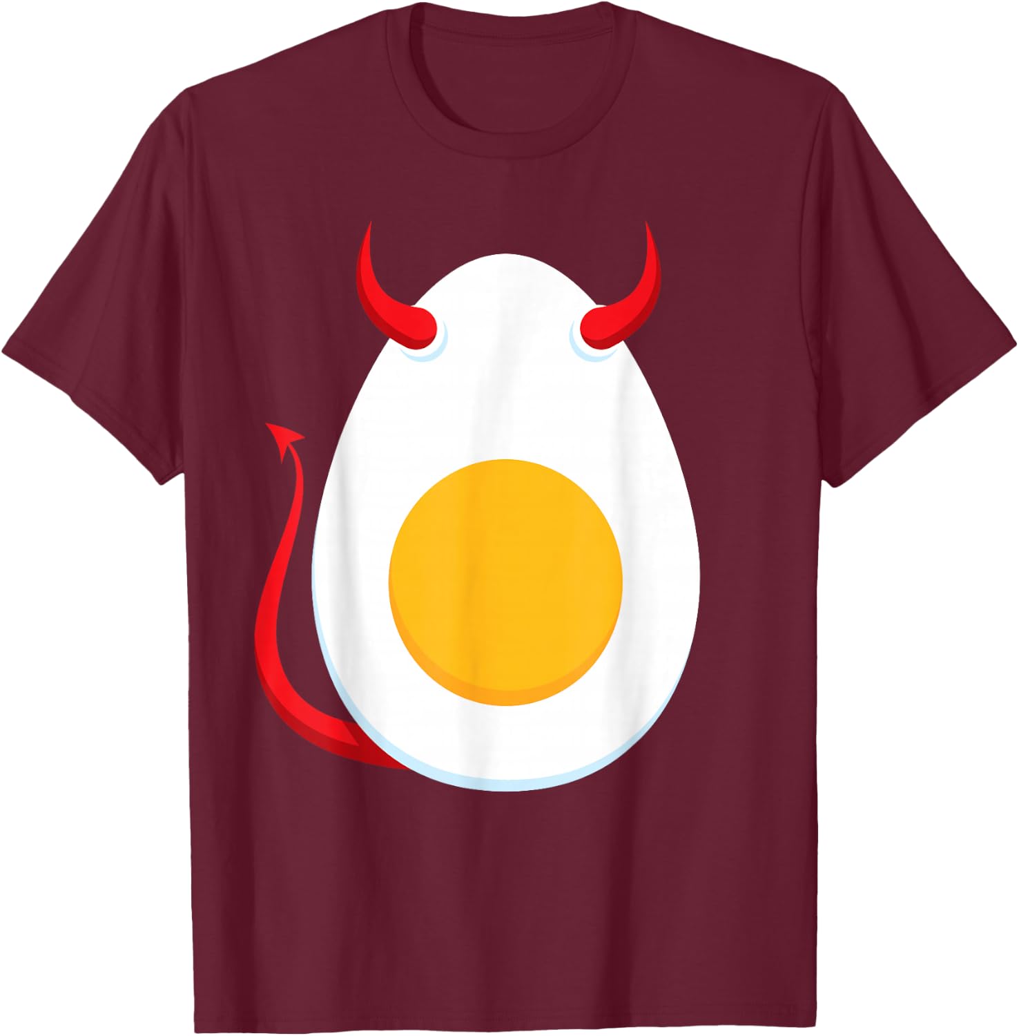 Pretend I'm a Deviled Egg Funny Teacher Halloween Costume T-Shirt - T-Shirt | Maroon