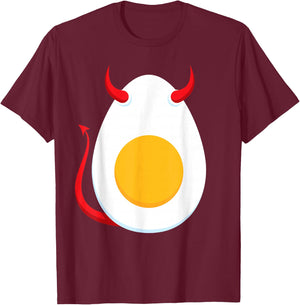 Pretend I'm a Deviled Egg Funny Teacher Halloween Costume T-Shirt - T-Shirt | Maroon
