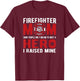 Firefighter Mom Proud Firewoman T-Shirt - T-Shirt | Maroon