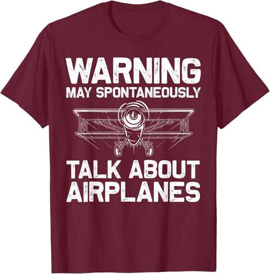 Funny Airplane Novelty Women Plane Aviation Pilot T-Shirt - T-Shirt | Maroon