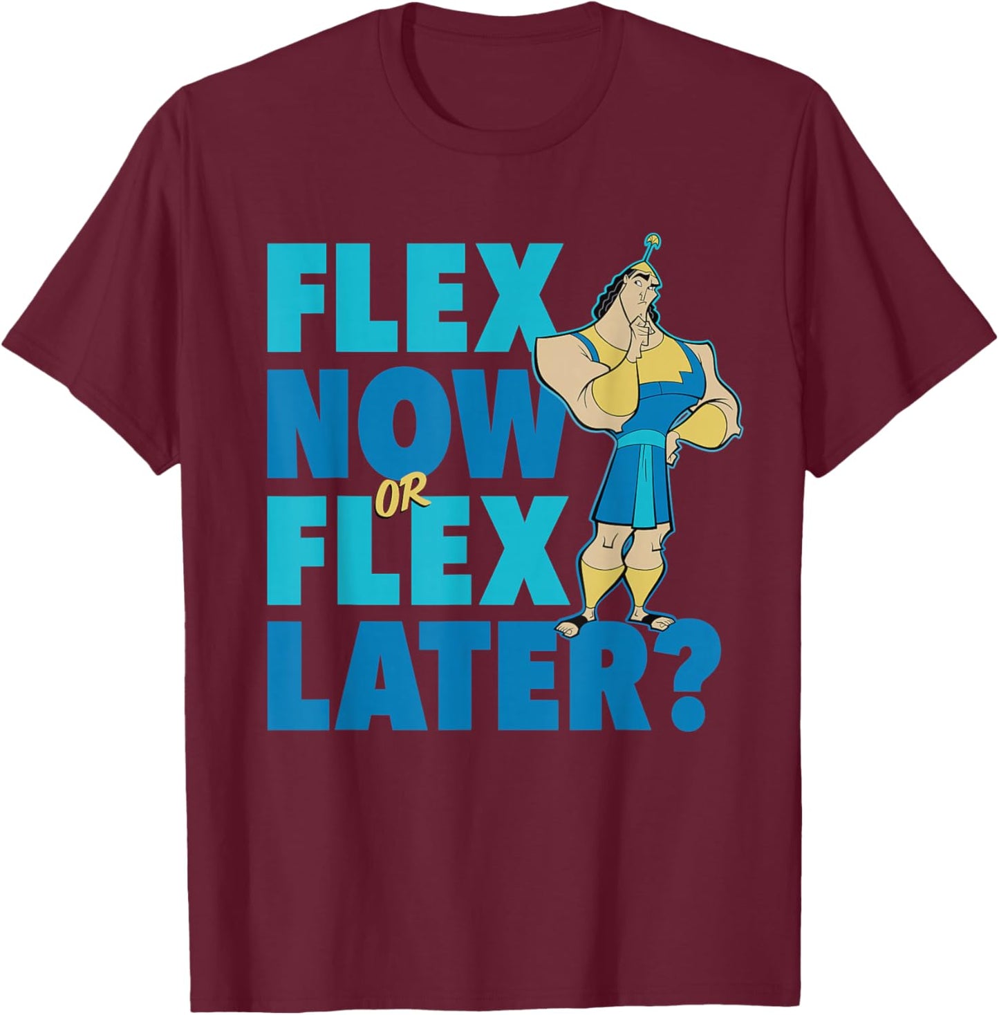 Disney The Emperor's New Groove Kronk Flex Workout T-Shirt - T-Shirt | Maroon