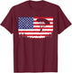 Cool Skydiving Art Men Women Skydiver American Flag Skydive T-Shirt - T-Shirt | Maroon