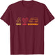 Peace Love Awesome Bookmobile For A Mobile Library Librarian T-Shirt - T-Shirt | Maroon