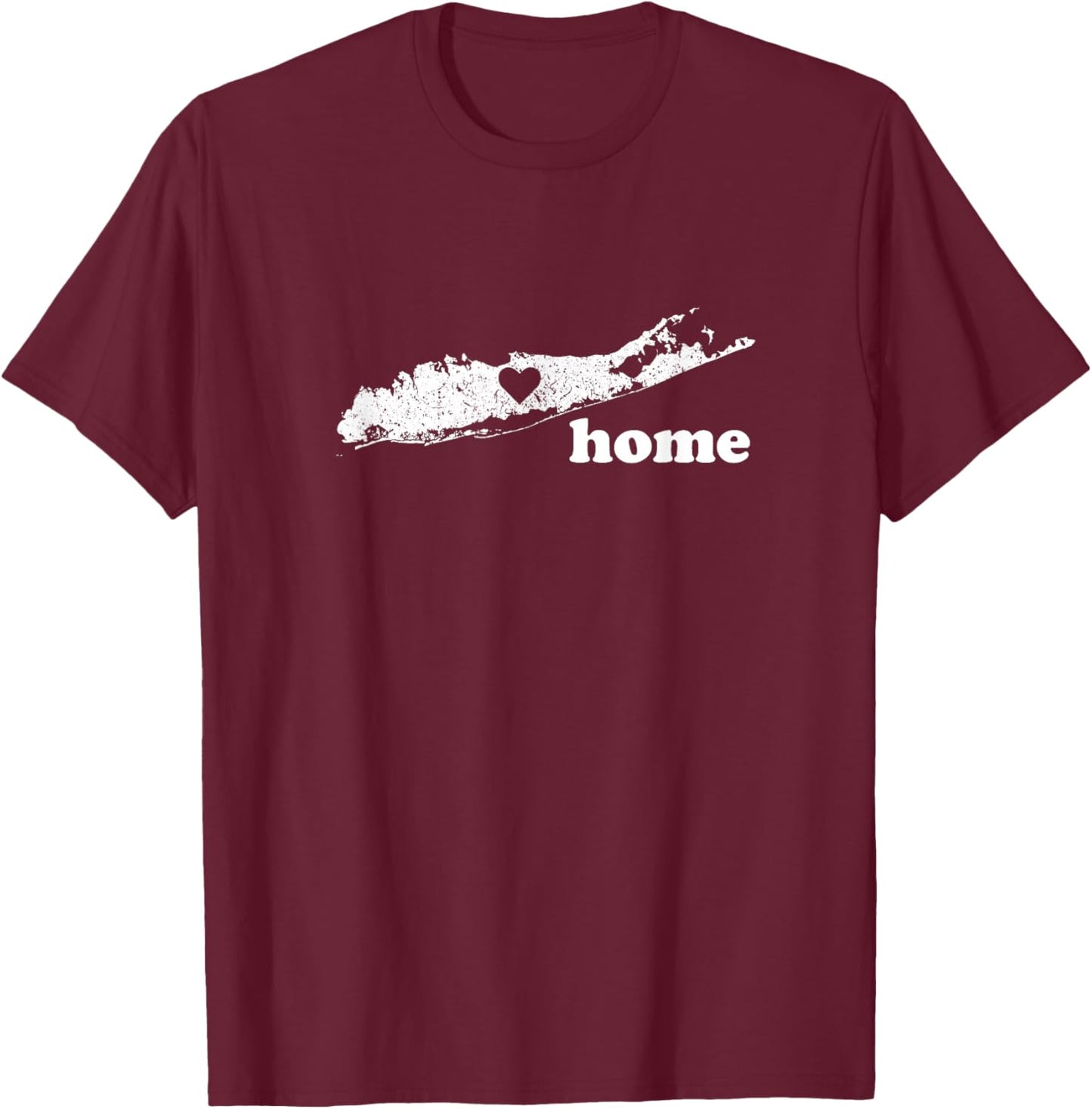 Long Island Home Represent - Long Island NY is Our Home T-Shirt - T-Shirt | Maroon