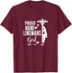 Proud To Be a Linemans Girl Linemans Girlfriends Shirt T-Shirt - T-Shirt | Maroon