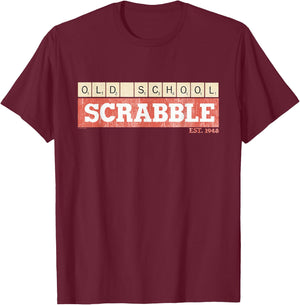 Scrabble Old School Est. 1948 T-Shirt - T-Shirt | Maroon