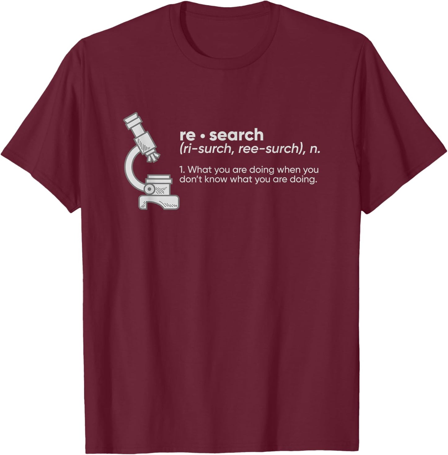 Funny Re- Search DNA Replication Genetics Gift Science T-Shirt - T-Shirt | Maroon
