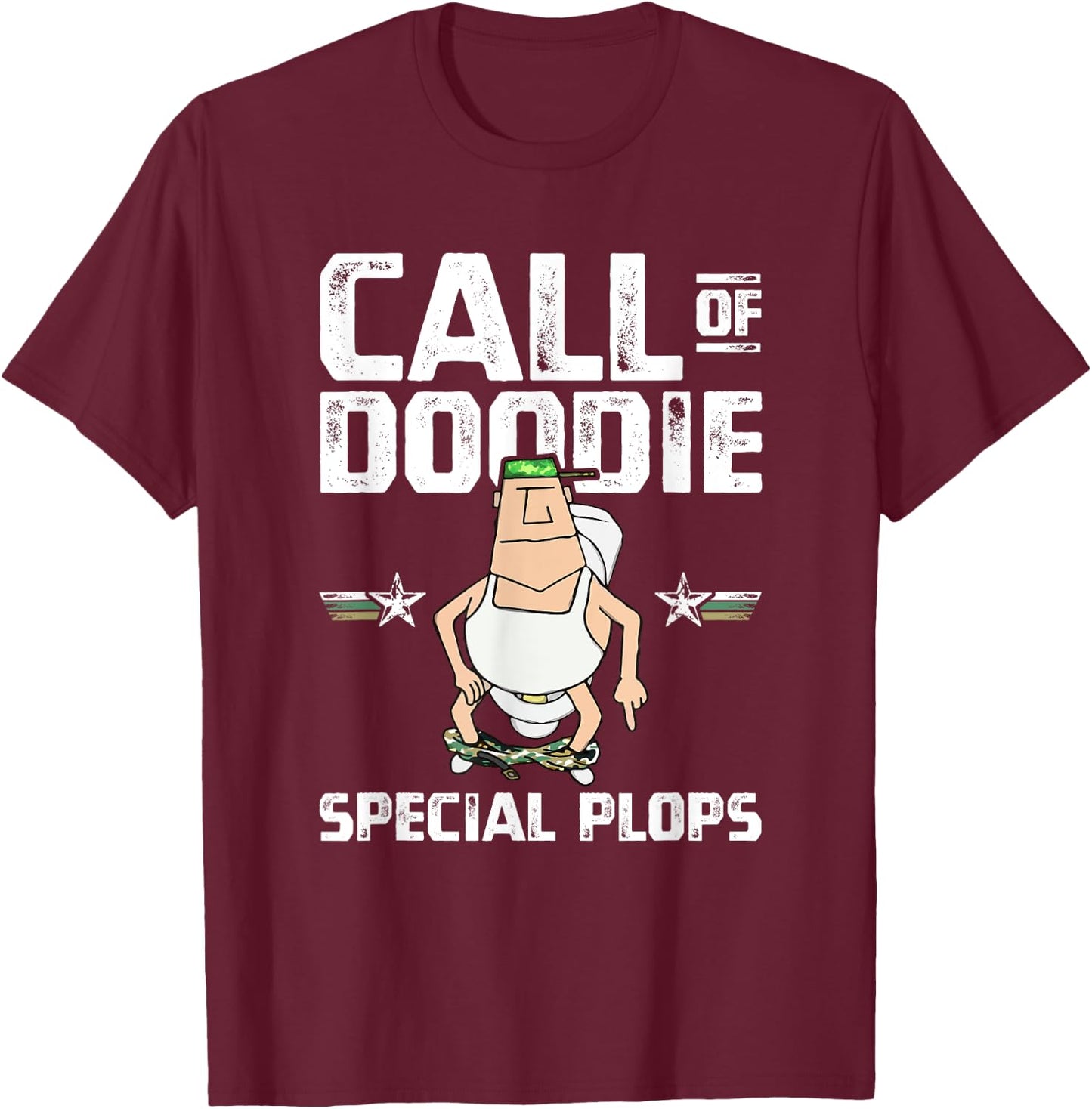 Call of Doodie Special Plops Funny Nerd Gamer Duty Player T-Shirt - T-Shirt | Maroon