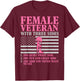 Female Veteran with Three Sides Women Veteran Mother Grandma T-Shirt - T-Shirt | Maroon