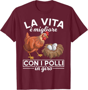 Chicken Farm Zoo Chicken Gift T-Shirt - T-Shirt | Maroon