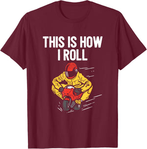 This Is How I Roll Minimoto Pocket Bike Rocket Pocketbike T-Shirt - T-Shirt | Maroon
