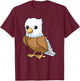 Cute baby eagle as a gift bird drawn painted T-Shirt - T-Shirt | Maroon
