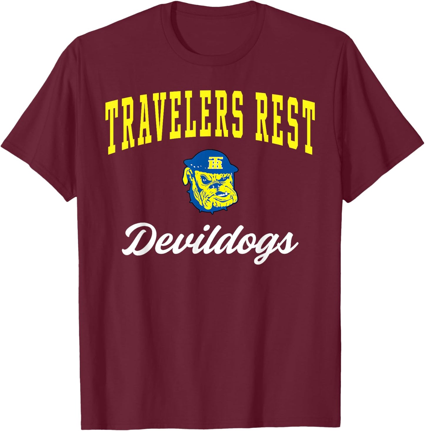 Travelers Rest High School Devildogs C3 T-Shirt - T-Shirt | Maroon