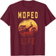 Vintage Moped Life | Retro Moped | Mokick Driver T-Shirt - T-Shirt | Maroon