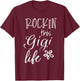 Rockin This Life Cute Gigi graphic Gift from Grandkids T-Shirt - T-Shirt | Maroon