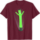Wacky Waving Inflatable Tube Man Air Dancer Green T-Shirt - T-Shirt | Maroon