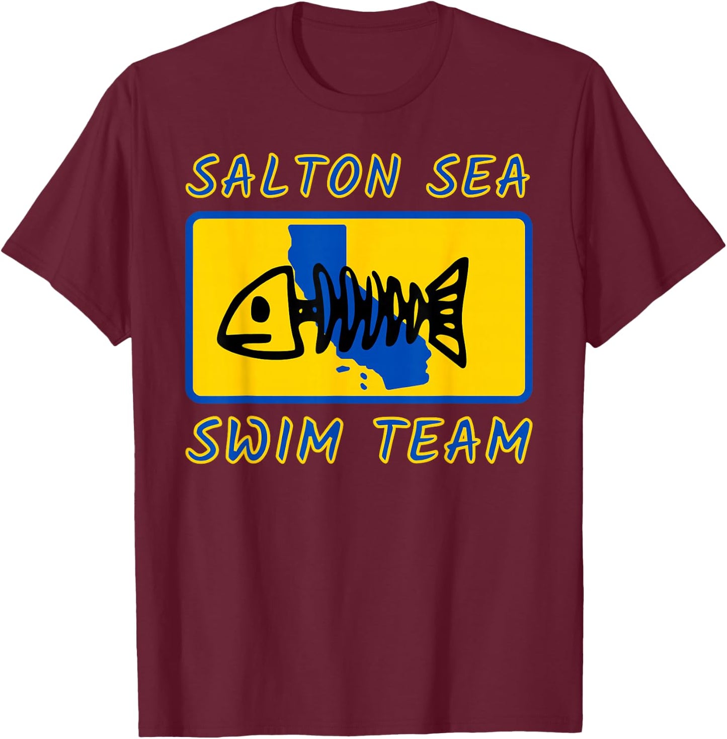 Salton Sea Swim Team Graphic T-Shirt - T-Shirt | Maroon