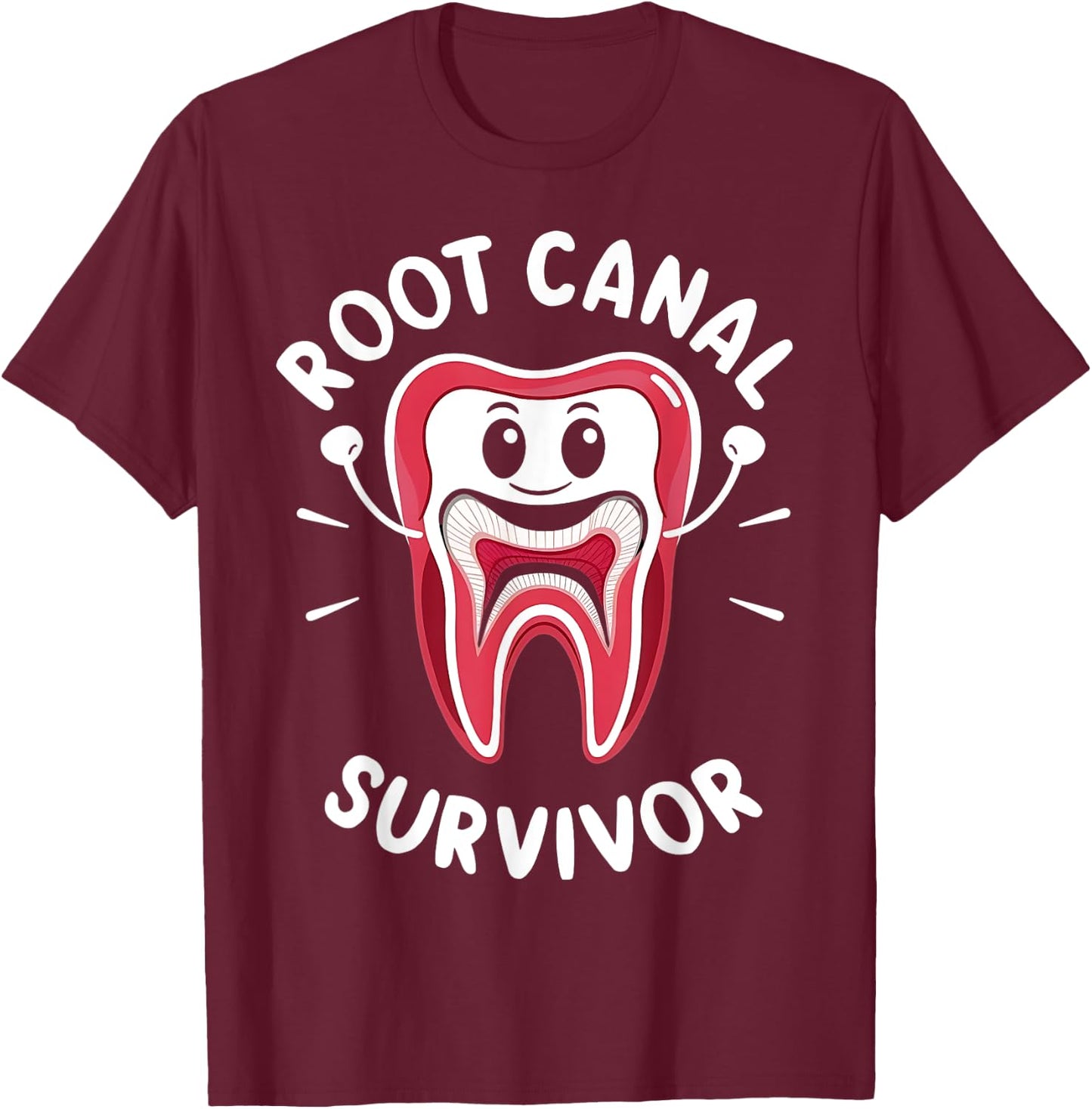 Root Canal Shirts Funny I survived My Root Canal Treatment T-Shirt - T-Shirt | Maroon