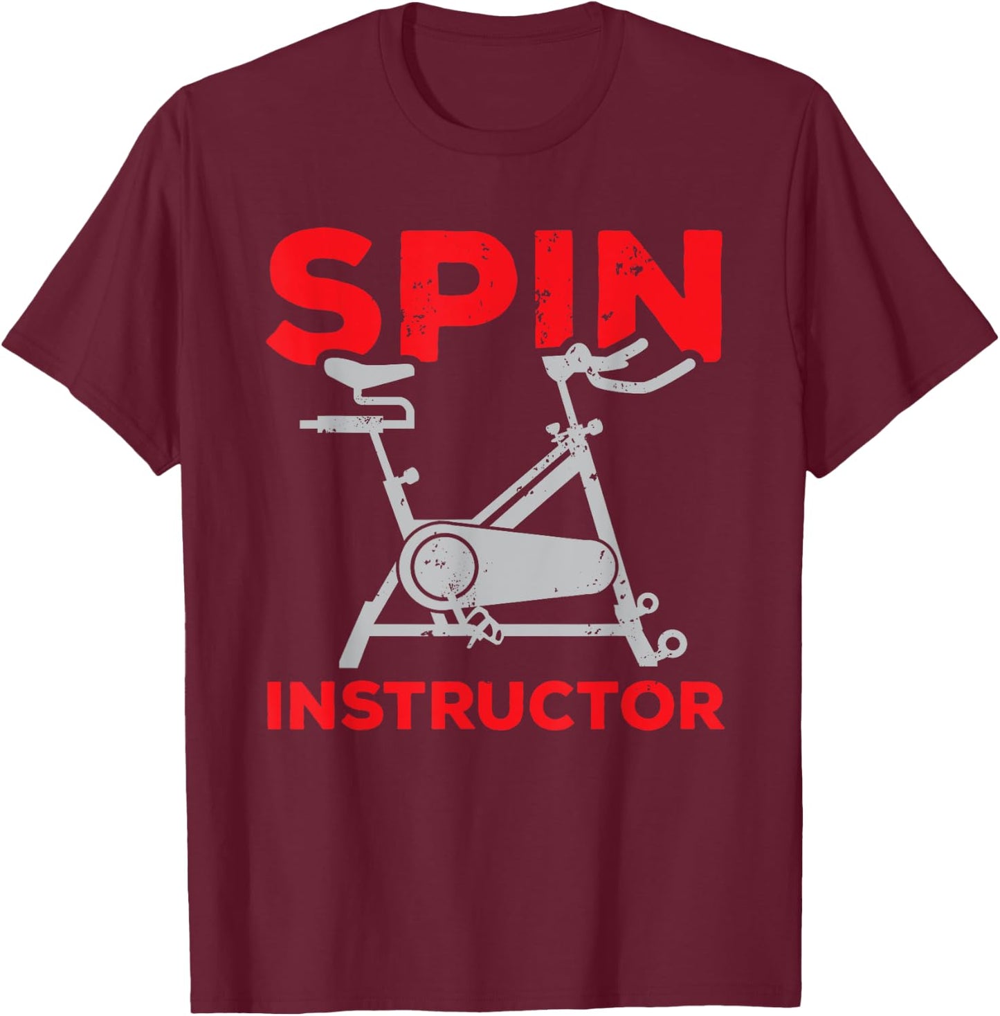 Cute Spin Class Cycling Spinning Instructor Bike Spinner Gym T-Shirt - T-Shirt | Maroon