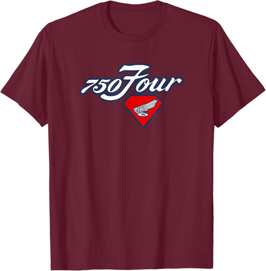 Honda 750 Four Emblem T-Shirt - T-Shirt | Maroon