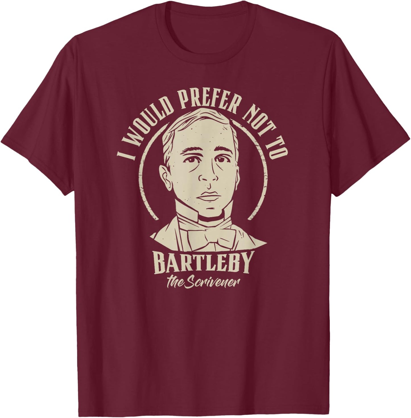 I'd rather not - the writer T-Shirt - T-Shirt | Maroon