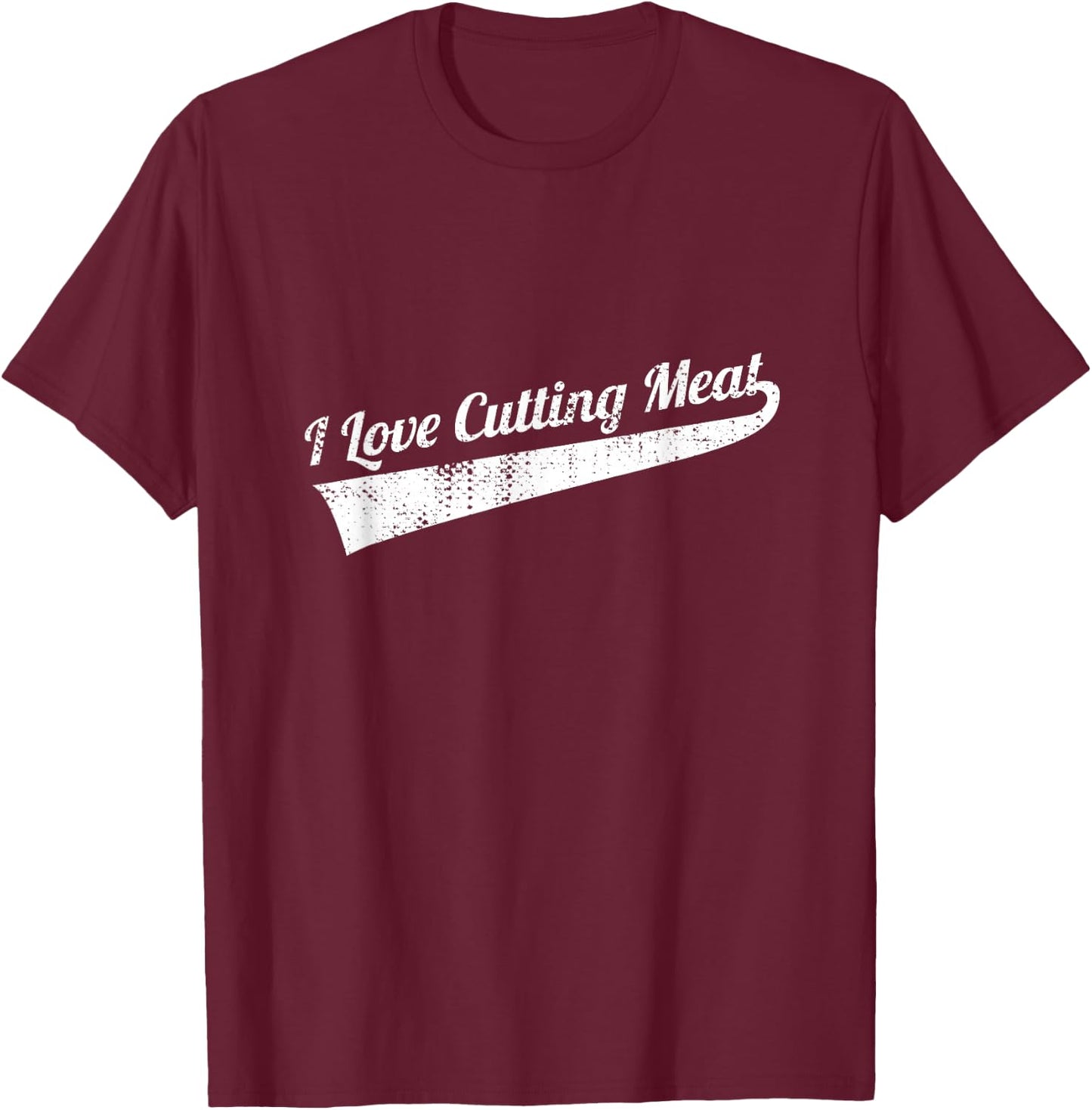Cutting Meat Butcher T-Shirt - T-Shirt | Maroon
