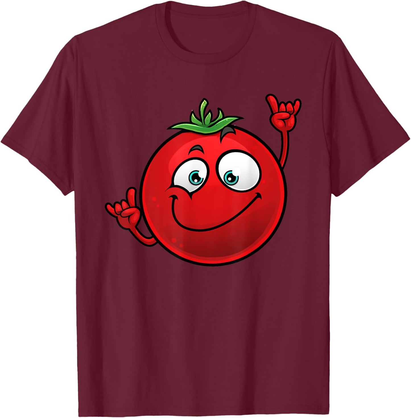 Funny Tomato Designs Women Dancing Farm Foodie T-Shirt - T-Shirt | Maroon