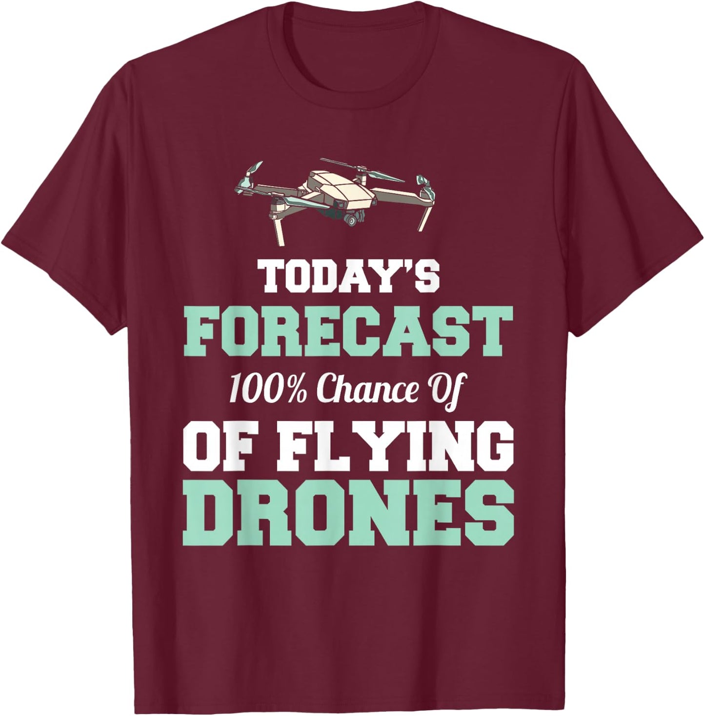 Retro Vintage Funny Drone Pilot T-Shirt - T-Shirt | Maroon