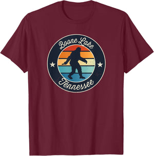 Boone Lake Tennessee Sasquatch Souvenir T-Shirt - T-Shirt | Maroon