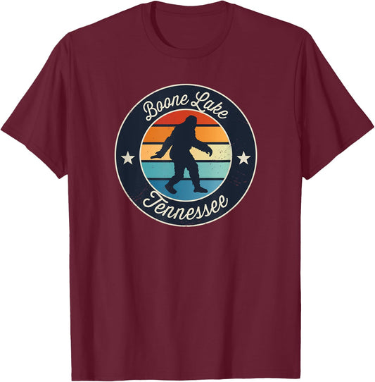 Boone Lake Tennessee Sasquatch Souvenir T-Shirt - T-Shirt | Maroon