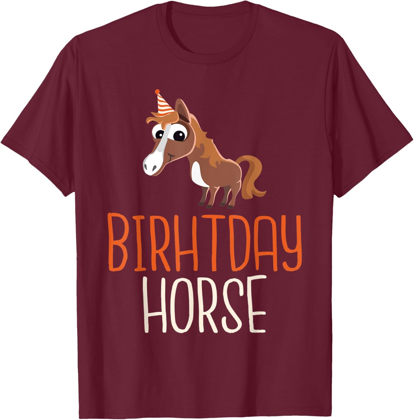 Birthday Horse Riding T-Shirt - T-Shirt | Maroon