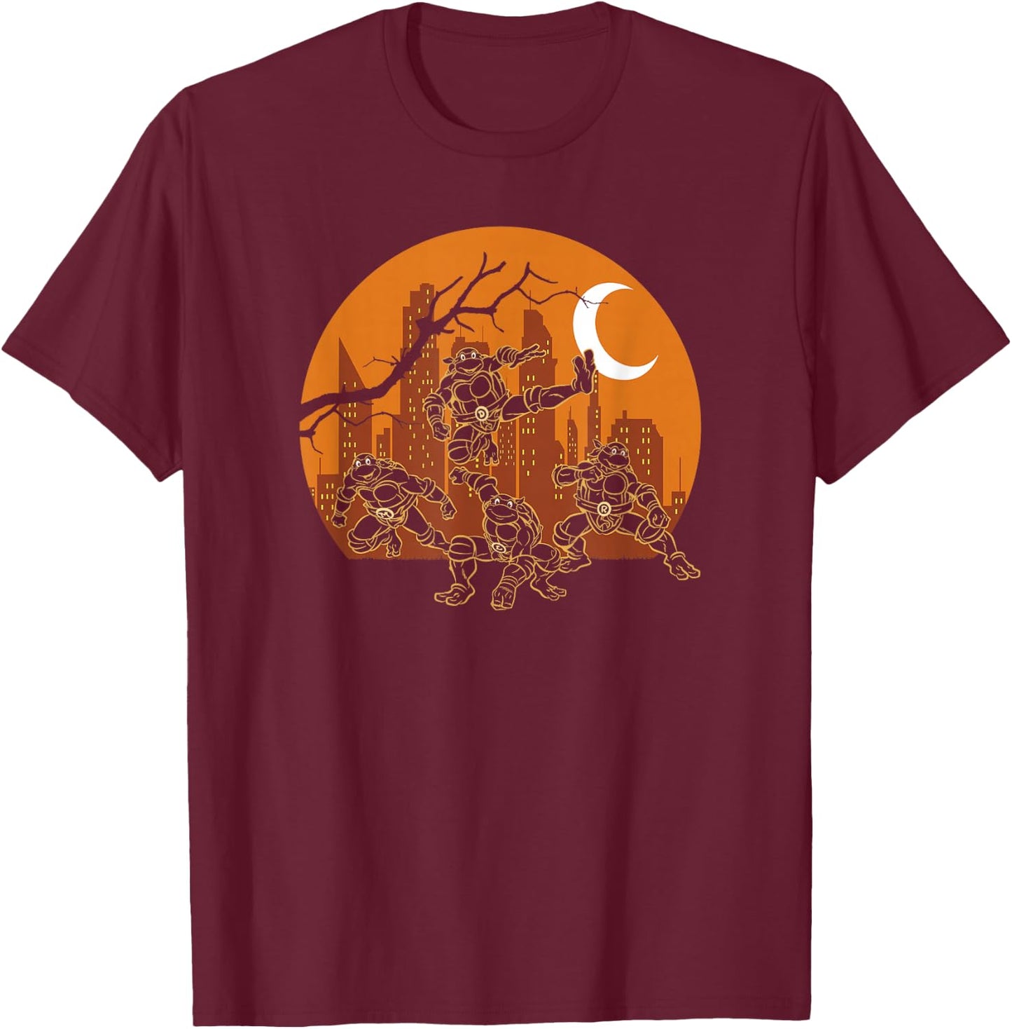 Teenage Mutant Ninja Turtles Halloween Ninja Night Tricks T-Shirt - T-Shirt | Maroon